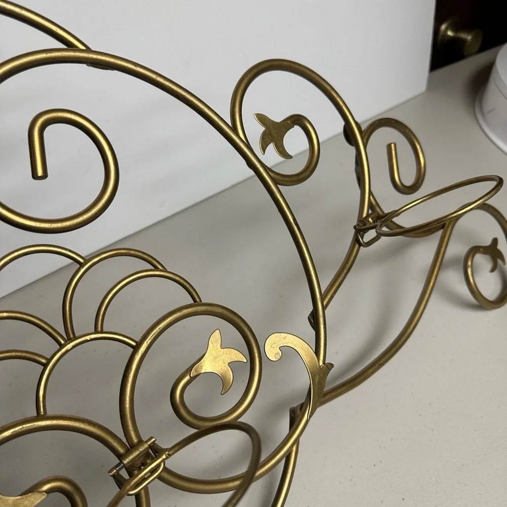 Home interiors Fleur de lis Hollywood Regency Hanging wall Candle Holder
